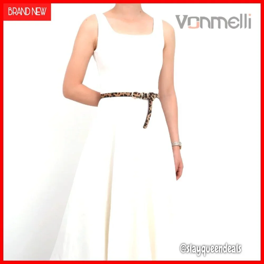 Skinny Faux Leather Belt Gold Buckle 0.7